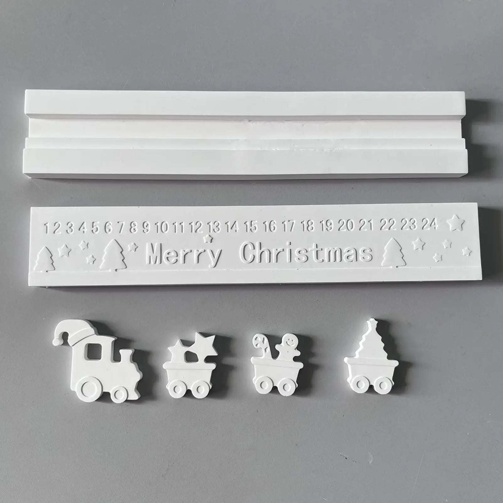 Silicone Molds Silicone Crafting Mold For 24-Day Christmas Countdown Multi-Functional Epoxy Resin Concrete Making Tool For Qme