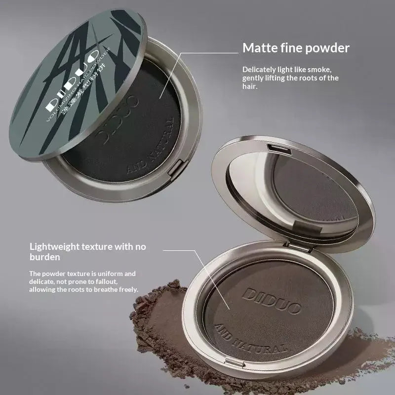 Black Brown Sweat Proof Hair Powder Instant Gray Coverage Fluffy Qme
