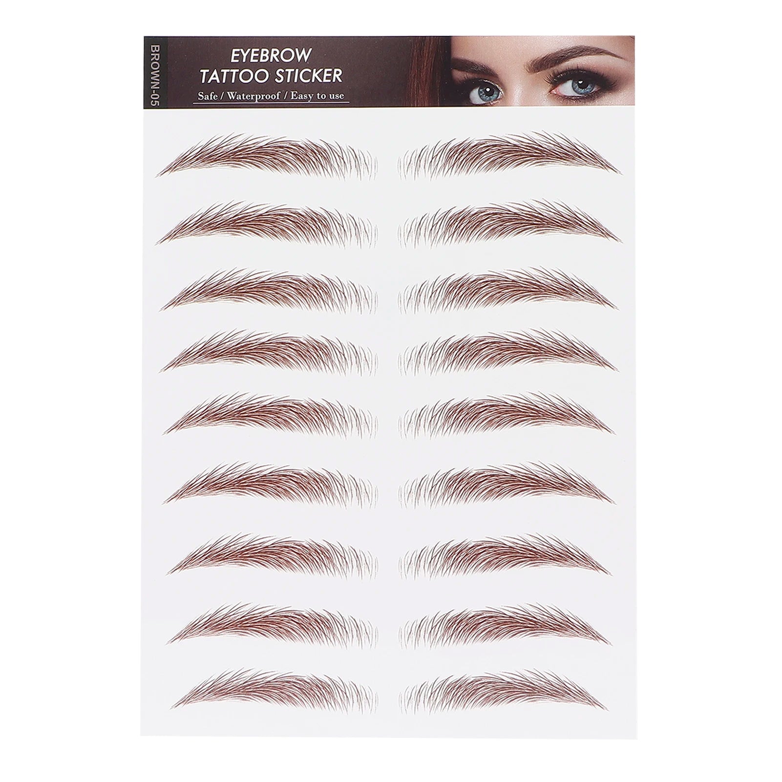 Professional Waterproof Eyebrow Tattoo Sticker Eyebrow Transfer Sticker for Women Lasting Eyebrow Tattoo Sticker Eyebrow Sticker Qme E