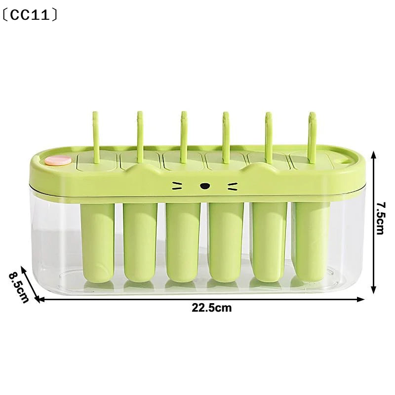 Six-cavity Ice Cream Mold Home Use Homemade Popsicles Children's Qme