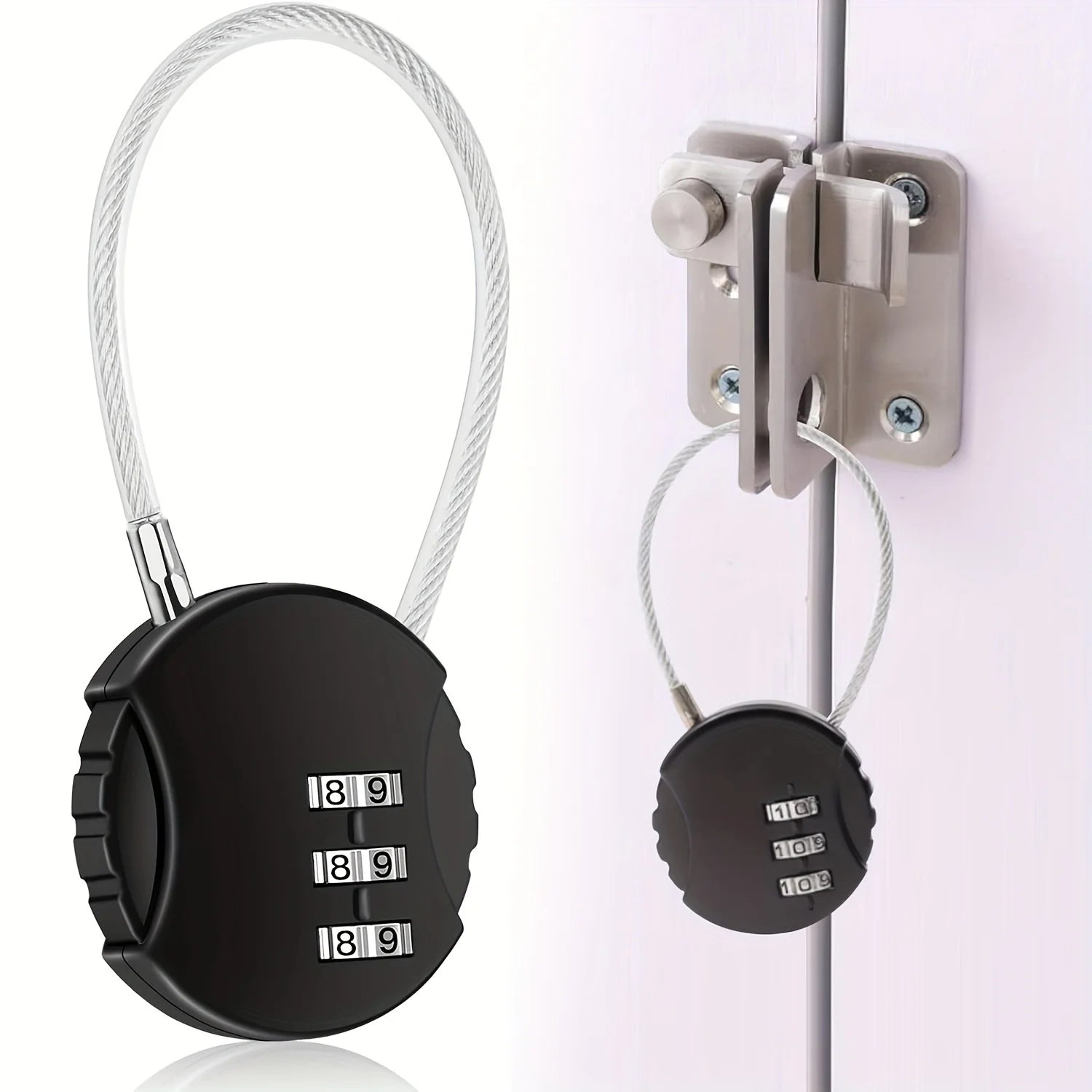 Mini Combination Padlock Resettable Luggage Locks Outdoor Waterproof Padlock Suitcase Gate Pad Lock Combo Gym Locker for Storage Qme 2pcs