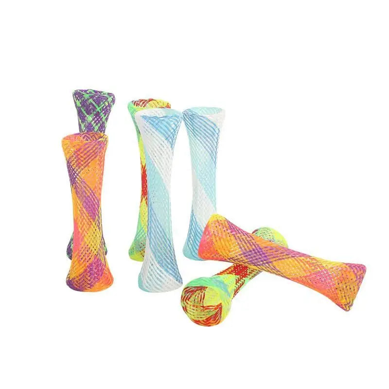 20 Colorful Cat Spring Toys Springy Mesh Stick Interactive Pet Toy Qme