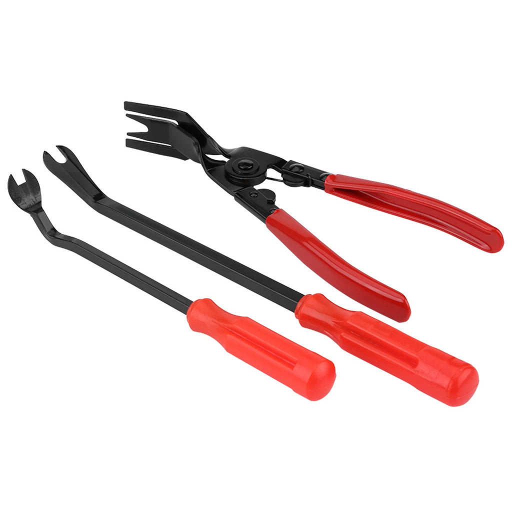 Door Trim Rivets Clips Pliers Fastener Remover Puller Pry Bar Tool Kit Panel Trim Clip Removal Tool Rivets Clips Pliers Qme