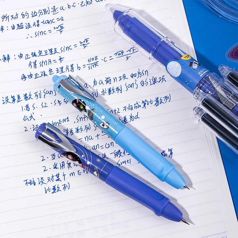 Space Theme Click Fountain Pen with Ink Cartridges, Aesthetic Fun Writing Tool & Desktop Decor Students & Office Use Qme
