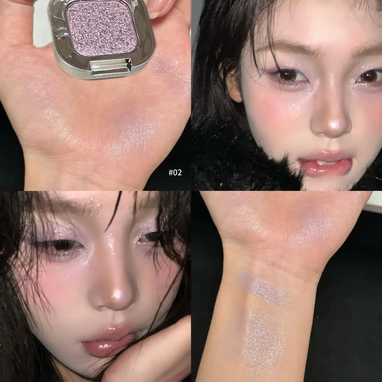 HERORANGE Monochrome Eyeshadow Palette Glitter Glowing Charm Qme HR1043-02
