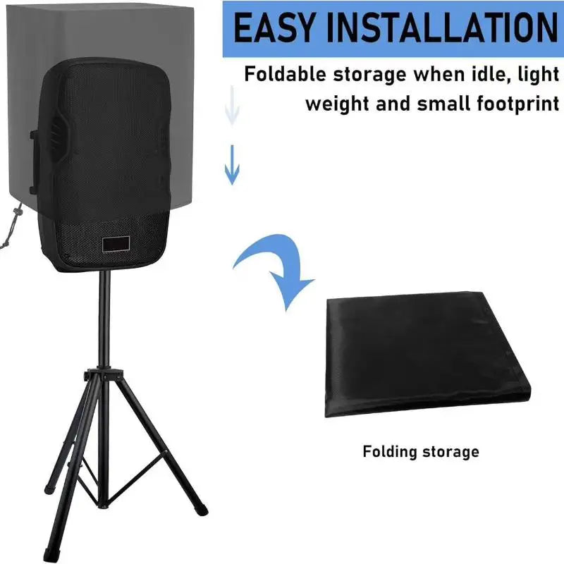 Durable Black 210D Oxford Cloth Speaker Covers Water Dust Resistant Qme