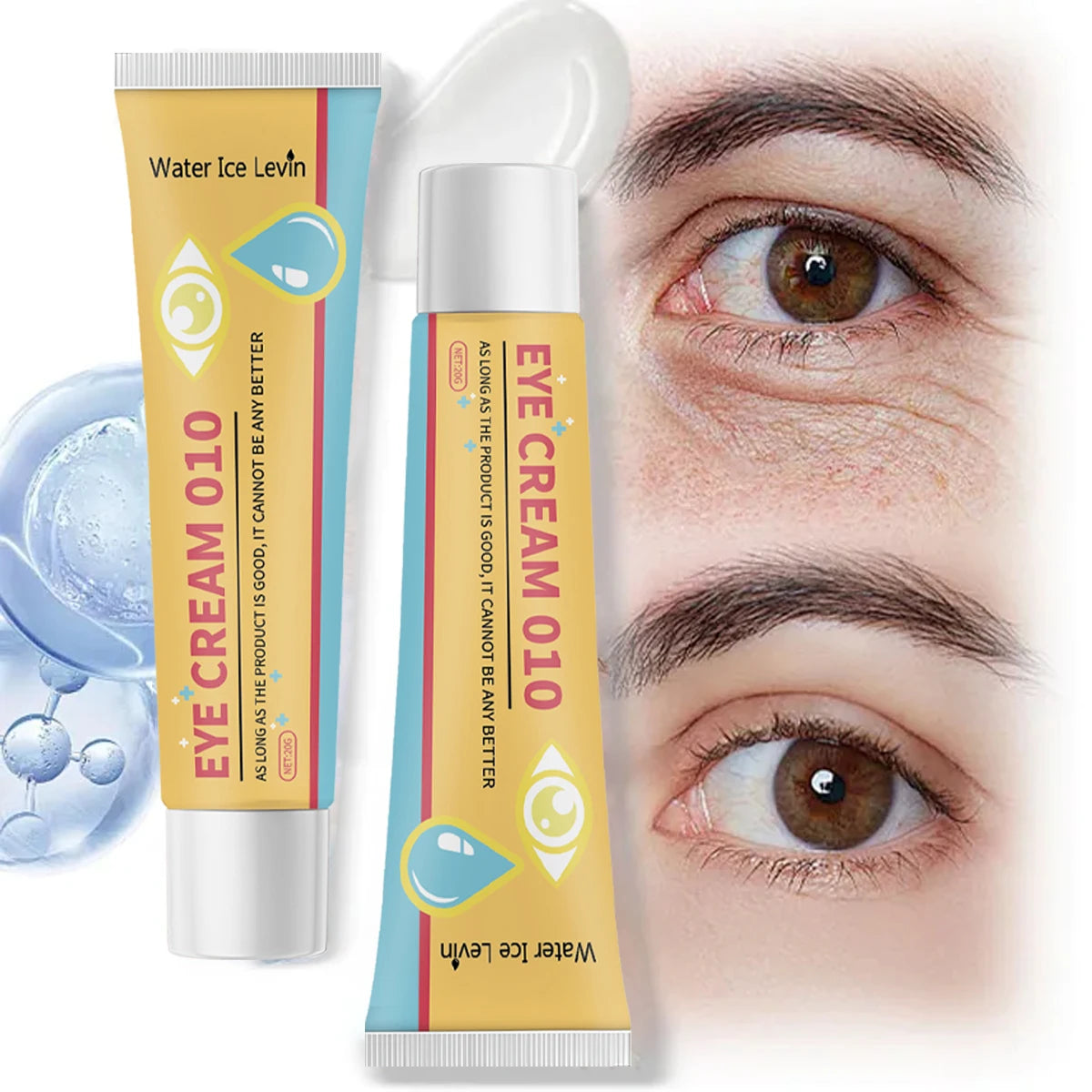EXE CREAM 010 Eye Cream with Retinol & Hyaluronic Acid - Moisturizing, Smoothing & Protective Anti-Aging Eye Treatment Qme