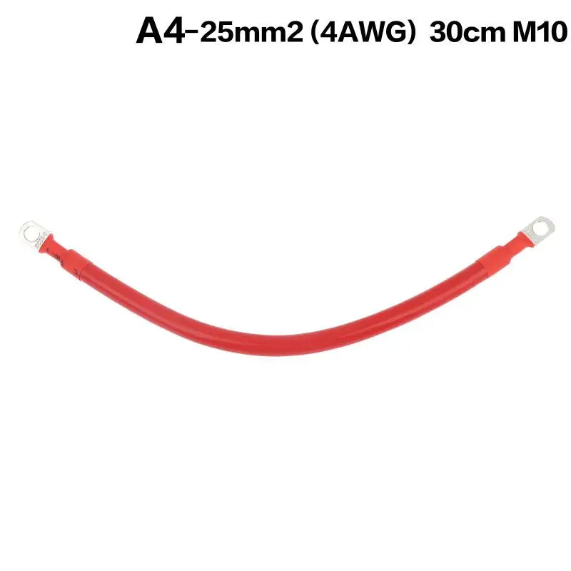 Battery Connection Cable Heat Resistant Pure Copper Core M8 M10 Qme 30cm M10