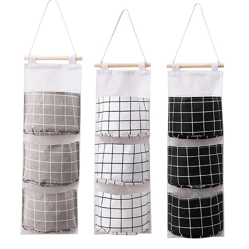 Wall Hanging Storage Home Three-pocket Bag Dormitory Qme