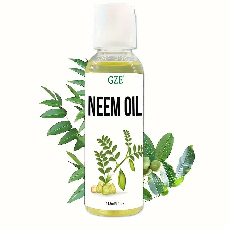 GZE Neem Oil for Skin, Hair Growth Undiluted Cold-Pressed, Uses for Hair, Skin, and Nails Qme