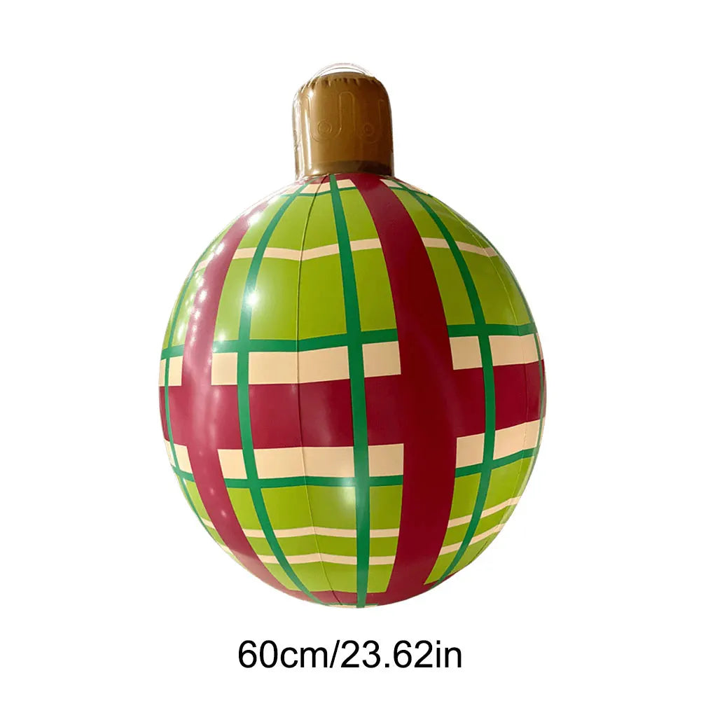 24 Inch Giant Inflatable Christmas Ball Outdoor Christmas Decorations New Years Christmas Ornaments Christmas Decorations Ball Qme red and green 24 Inch