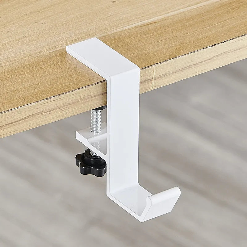 Multi-functional Table Hook Punch-free Hanging Bag Student Desk Side Qme White