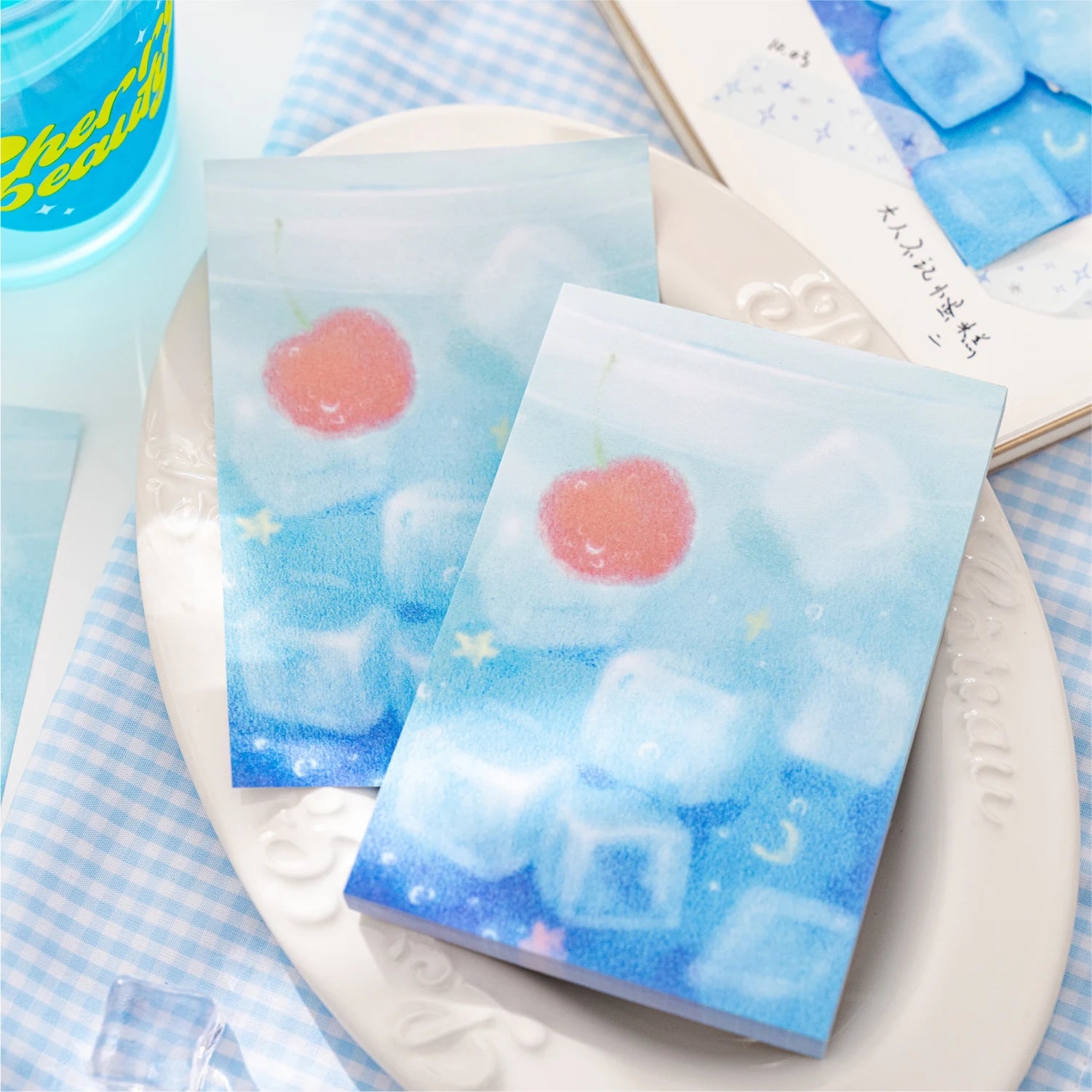 80pcs Fruit Non-sticky Notes Lined Memo Pads Check to Do List Shopping Daily Weekly Planner Notepad Korean Stationery Agenda Qme