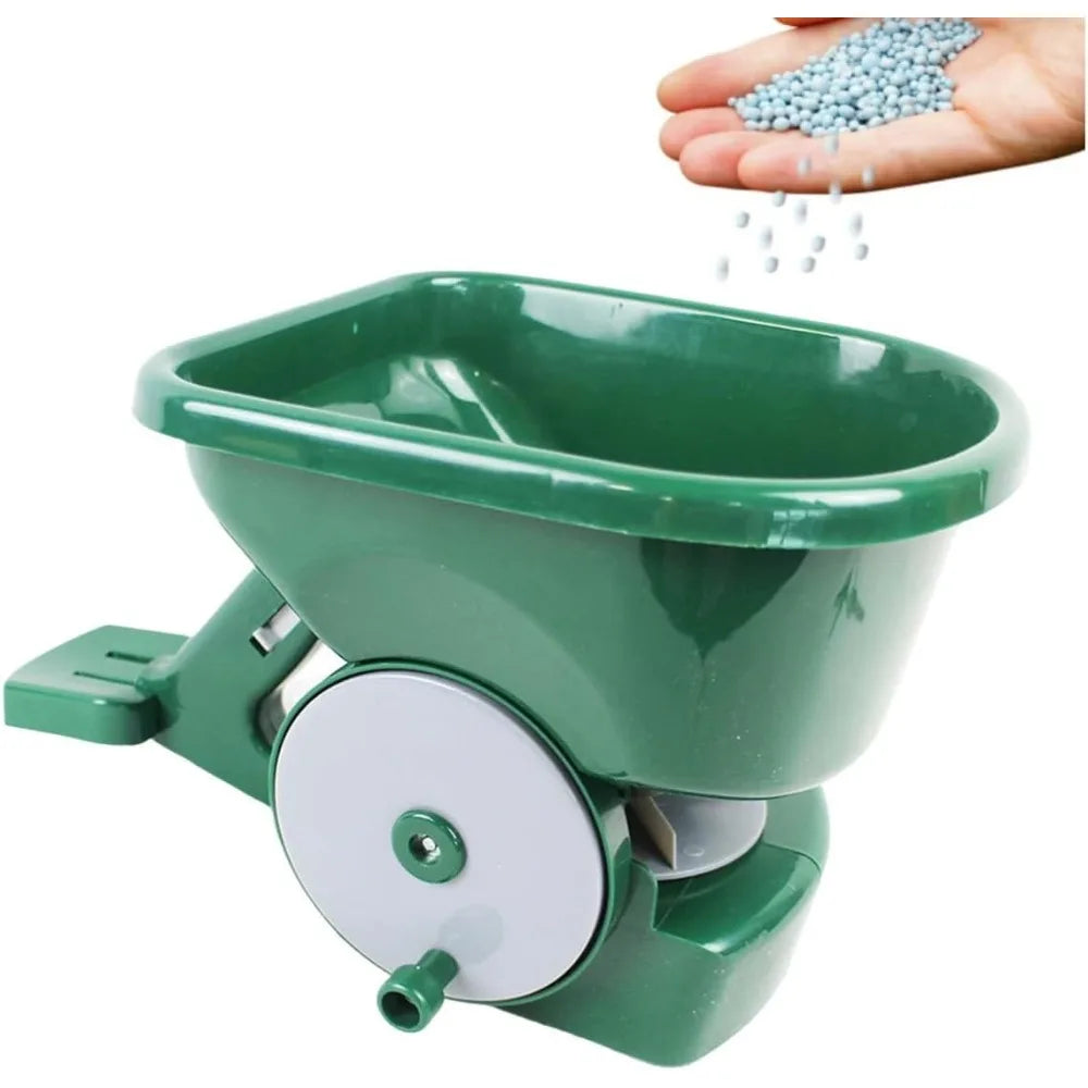 Lawn Hand Broadcast Spreader for Grass Seed Lawn Fertilizers Salt Handheld Spreader for Outdoor Garden Qme