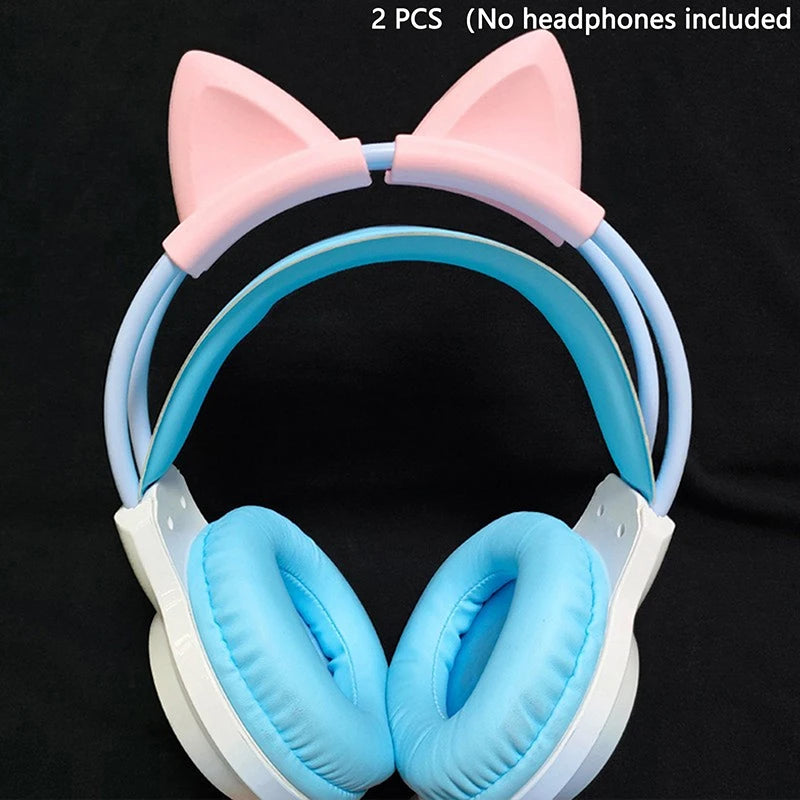 Cat Ear Earphone Gaming Headsets Attachment Stereo Headset Decoration Qme A5