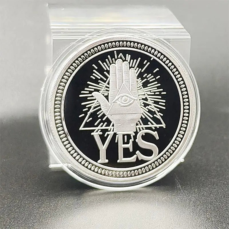 All-seeing Eye Death Gothic Copper Plated Coin Souvenir Commemorative Qme A4