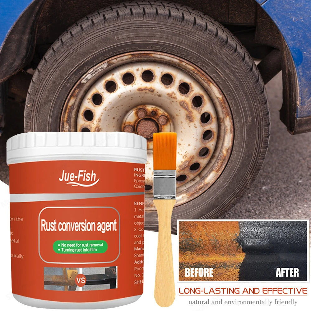 300g Metal Surfaces Rust Remover Water Based Paint Metal Rust Converter Anti-rust Protection Car Coating Primer Rust Inhibitor Qme