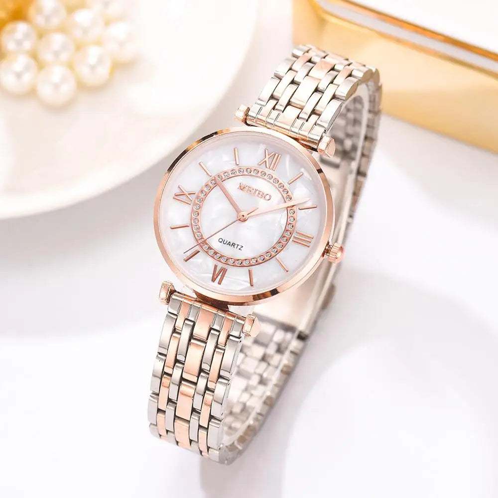Luxury Crystal Women Bracelet Watches Top Brand Fashion Diamond Ladies Quartz Watch Steel Female Wristwatch Montre Femme Relogio Qme