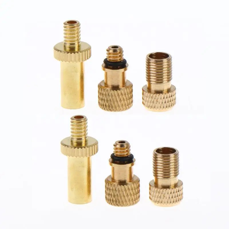 Universal Brass Bicycle Valve Adapter Presta Schrader Dunlop Qme 2Sets