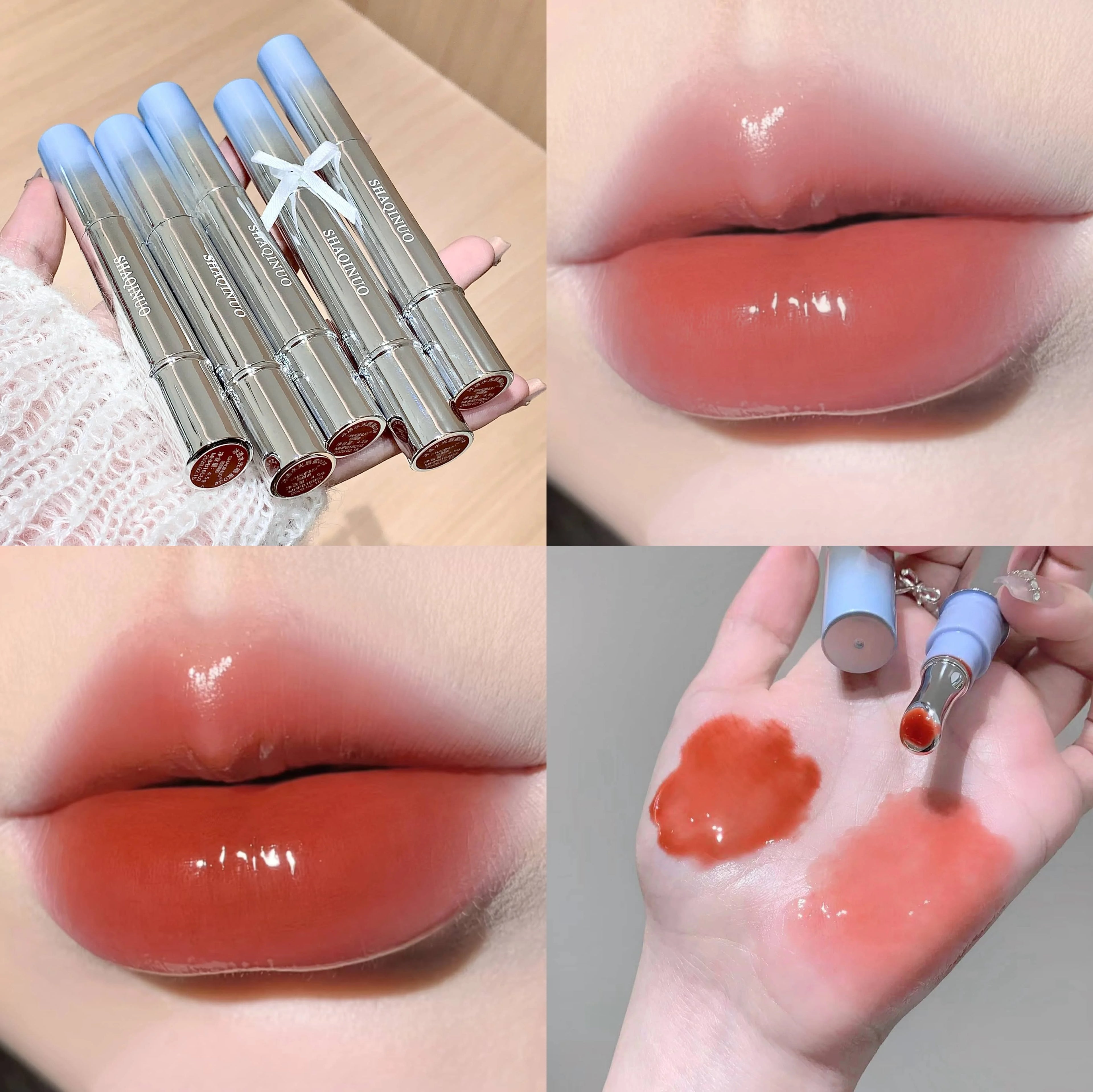 SHAQINUO Lip Gloss Moisturizing Mirror Long-lasting Lipstick Qme S9051-6