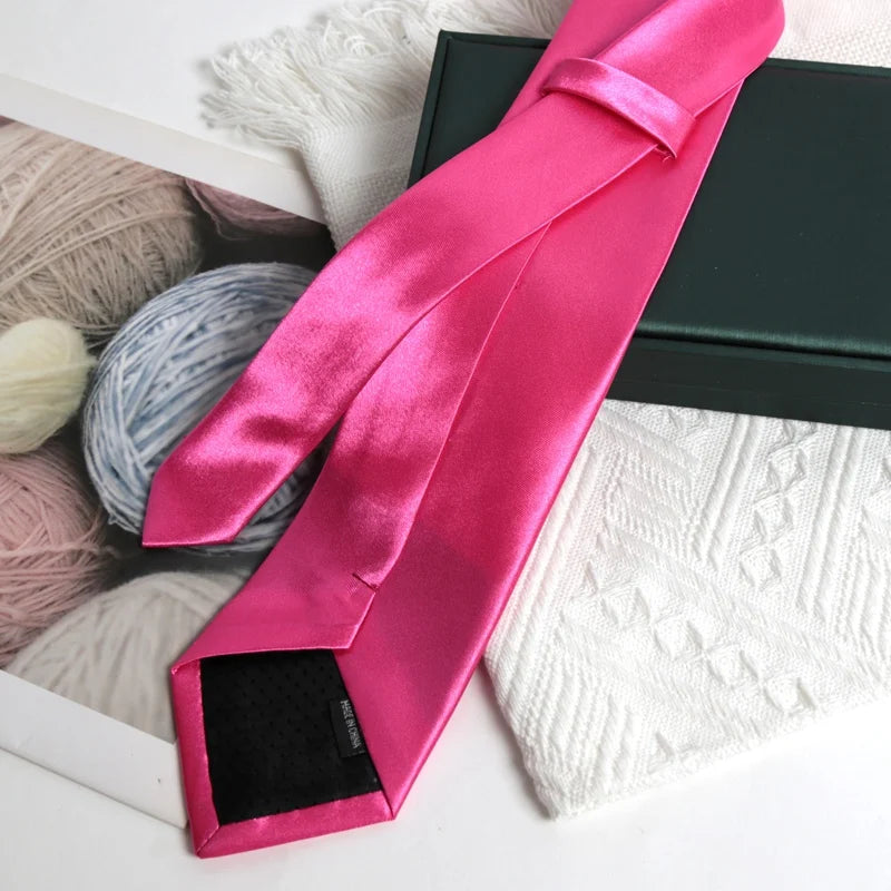 Bright Ties Classic Solid Rose Red Bow Paisley Necktie Pocket Square Qme