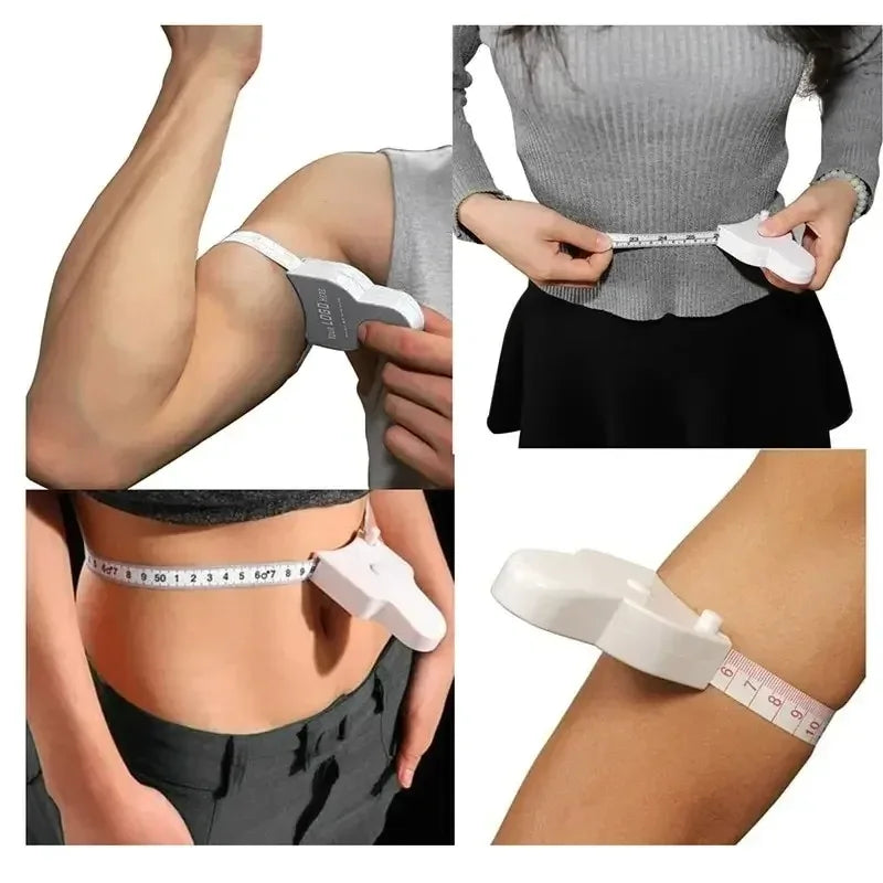 White Automatic Telescopic Tape Measure Body Measuring Sewing Ruler Qme