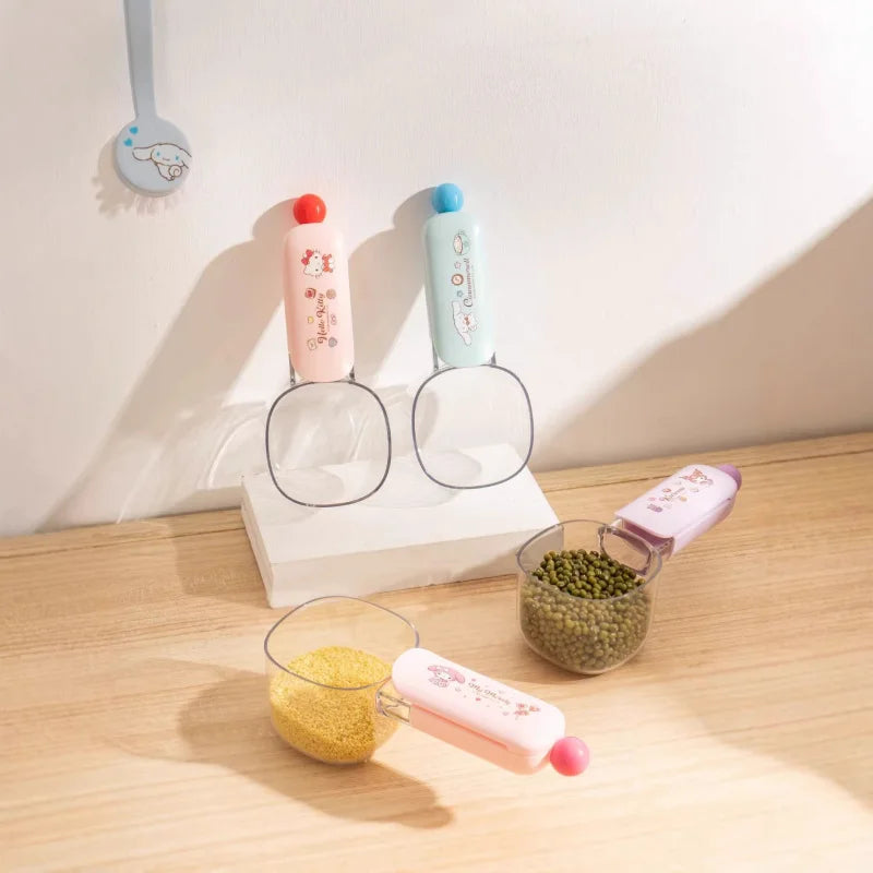 Hello Kitty Kuromi Rice Scoop Multifunctional Kitchen Food Measuring Spoon for Home Use Creative Measuring Spoon Qme
