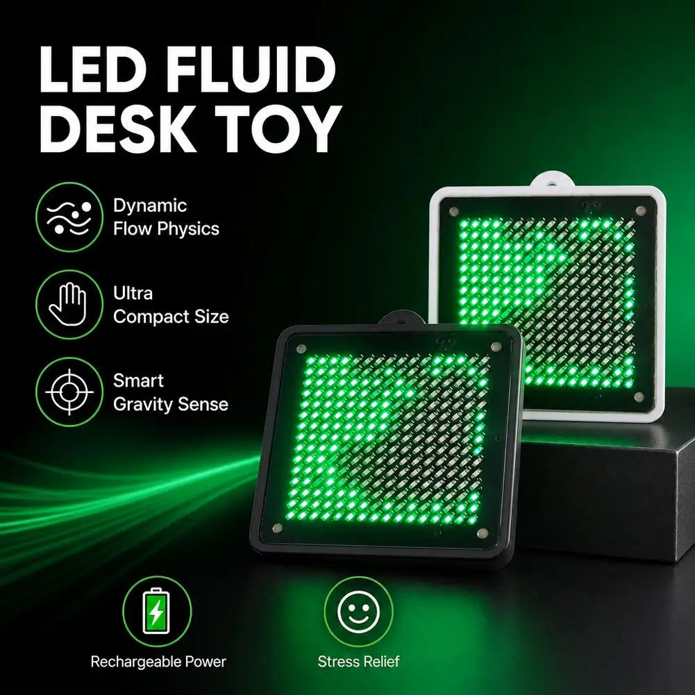 LED Fluid Simulation Water Flow Vibration Esports Ornament Atmosphere Decoration Gift Qme