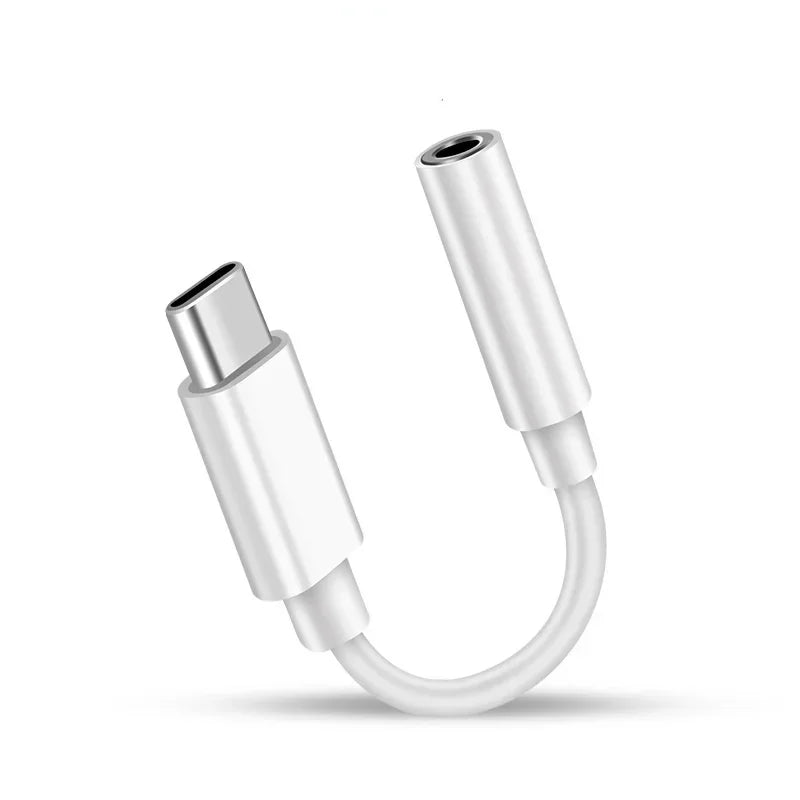 5pcs USB C To 3.5 Mm Headphone Adapter for Xiaomi Samsung C Type 3.5 Jack Headphone Audio Auxiliary Cable for Samsung Note10 Qme