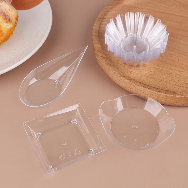 Transparent Plastic Dessert Container Pastry Tool Mini Appetizer Qme