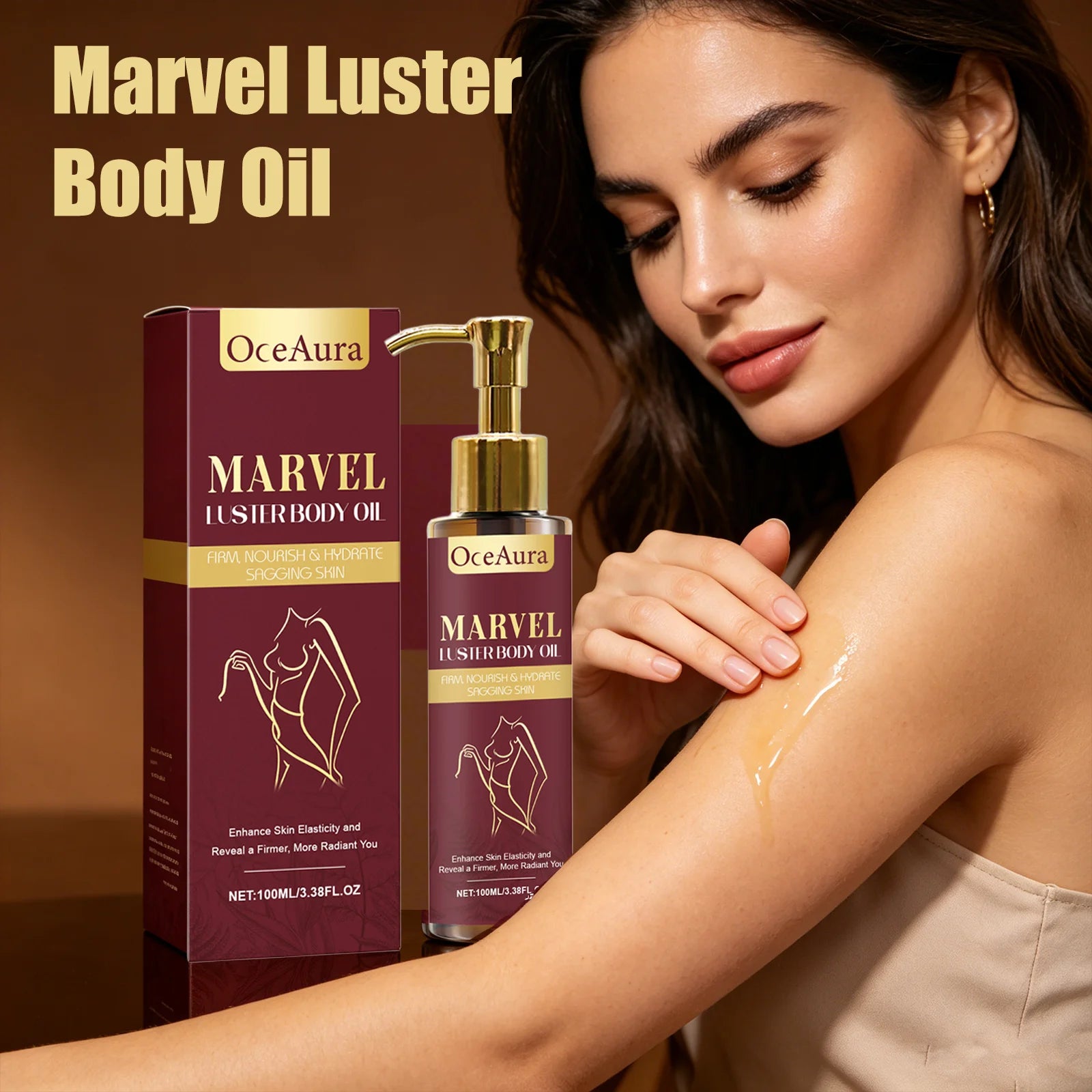 Oceaura Marvel Luster Body Oil Firm Skin Elasticity Enhanced Deep Qme