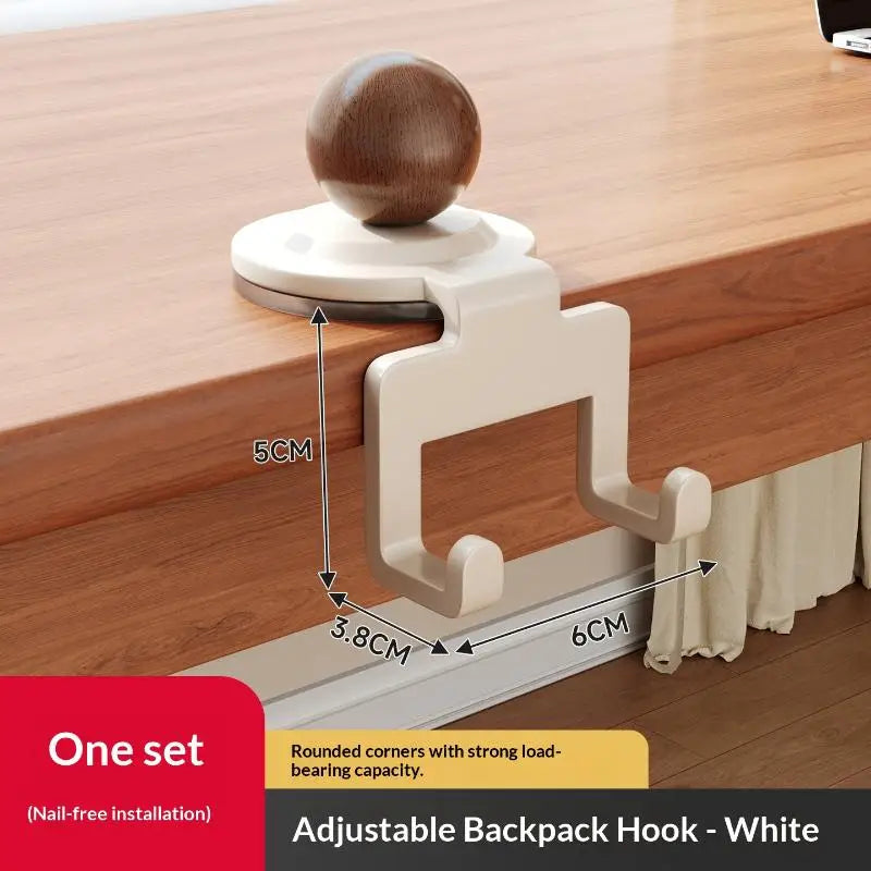 Multifunctional Storage Rack Headphone Holder Stand Schoolbag Qme White
