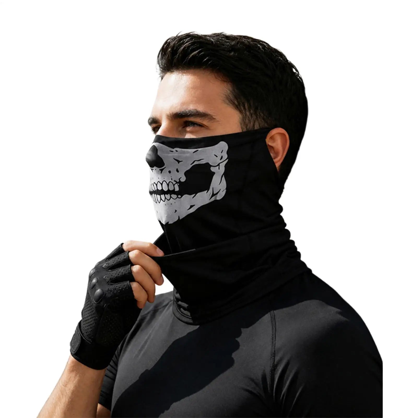 1pcs Face Cover Skull pattern Breathable Head Scarf Outdoor Sports Face Bandana for Men Women Cyclists Bikers Riders Runners Qme