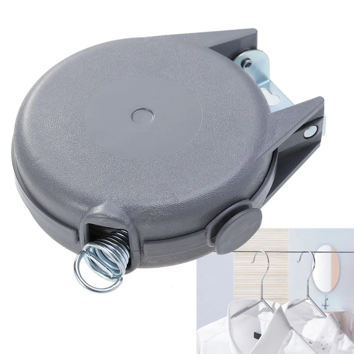 12M Retractable Clothesline Heavy Duty Indoor Clothes Dryer for Bathroom Laundry High Impact Rotatable Twist Resistant PVC Line Qme