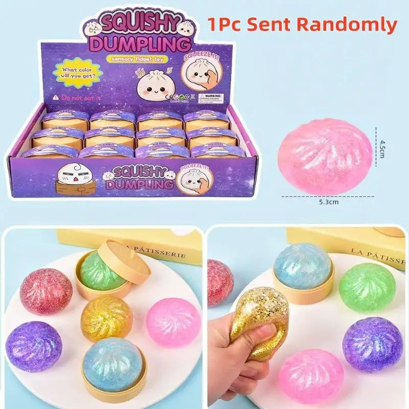 Creative Dumpling Simulation Stress Ball Soft Pressure Toy Realistic Qme A1