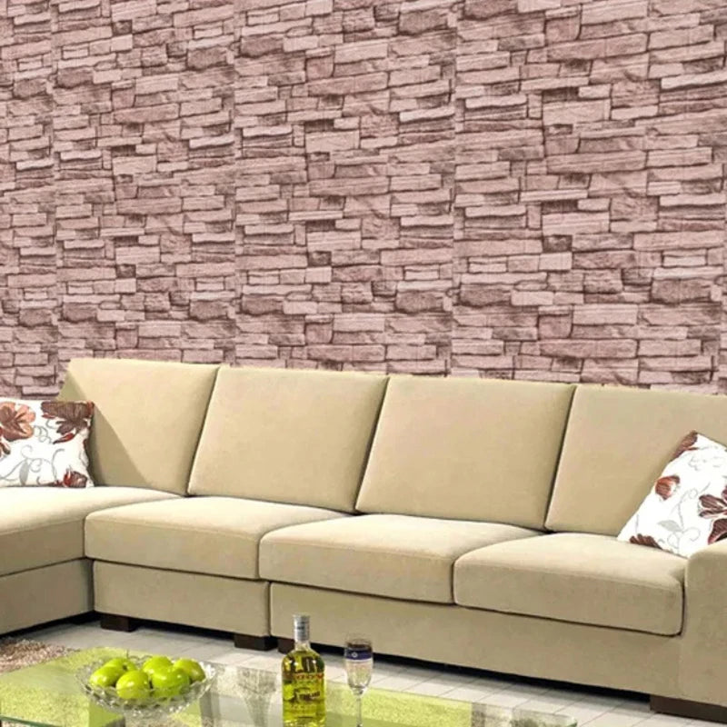 Self Adhesive PVC Waterproof Wallpaper Home Decoration Peel Stick 3D Qme