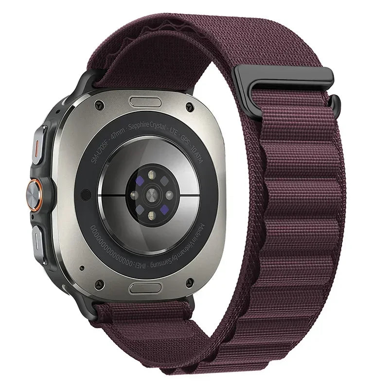 Alpine Loop For Samsung Galaxy Watch 7 Ultra Strap 47mm Accessories Sport Nylon Bracelet correa Galaxy watch ultra band 47 mm Qme Cherry Galaxy Watch Ultra