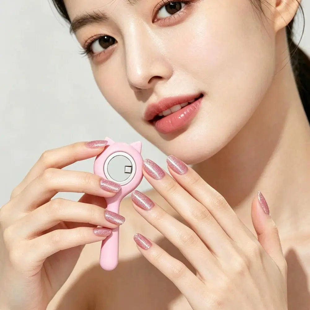 Cute Ring-shaped Cat Eye Magnet Nails Portable Hollow Circular 2-in-1 Qme