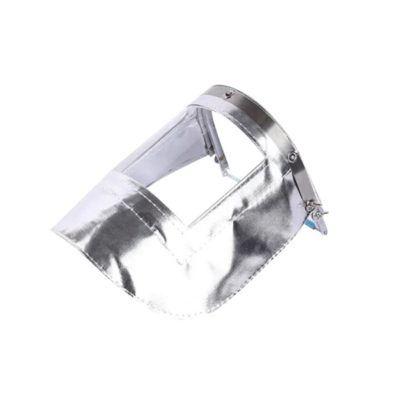 Aluminum foil Proximity Helmet for Firemen and High-Temperature Worker Radiation Protection High Temperature Helmet Use Qme Mask