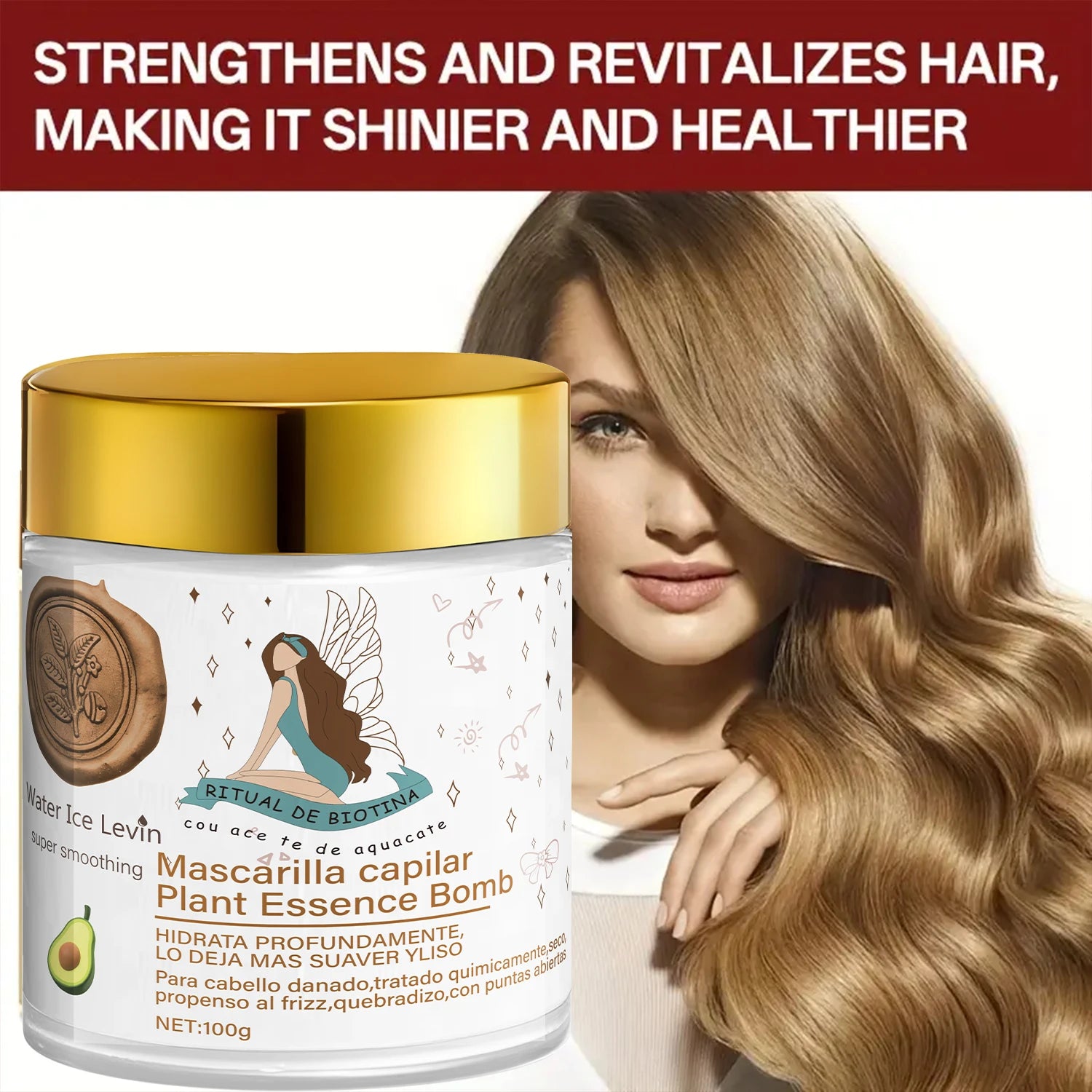 Plant-Based Essence Hair Mask, Moisturizing and Repairing Care, Leaves Hair Silky Smooth, Enhances Vitality and Shine Qme