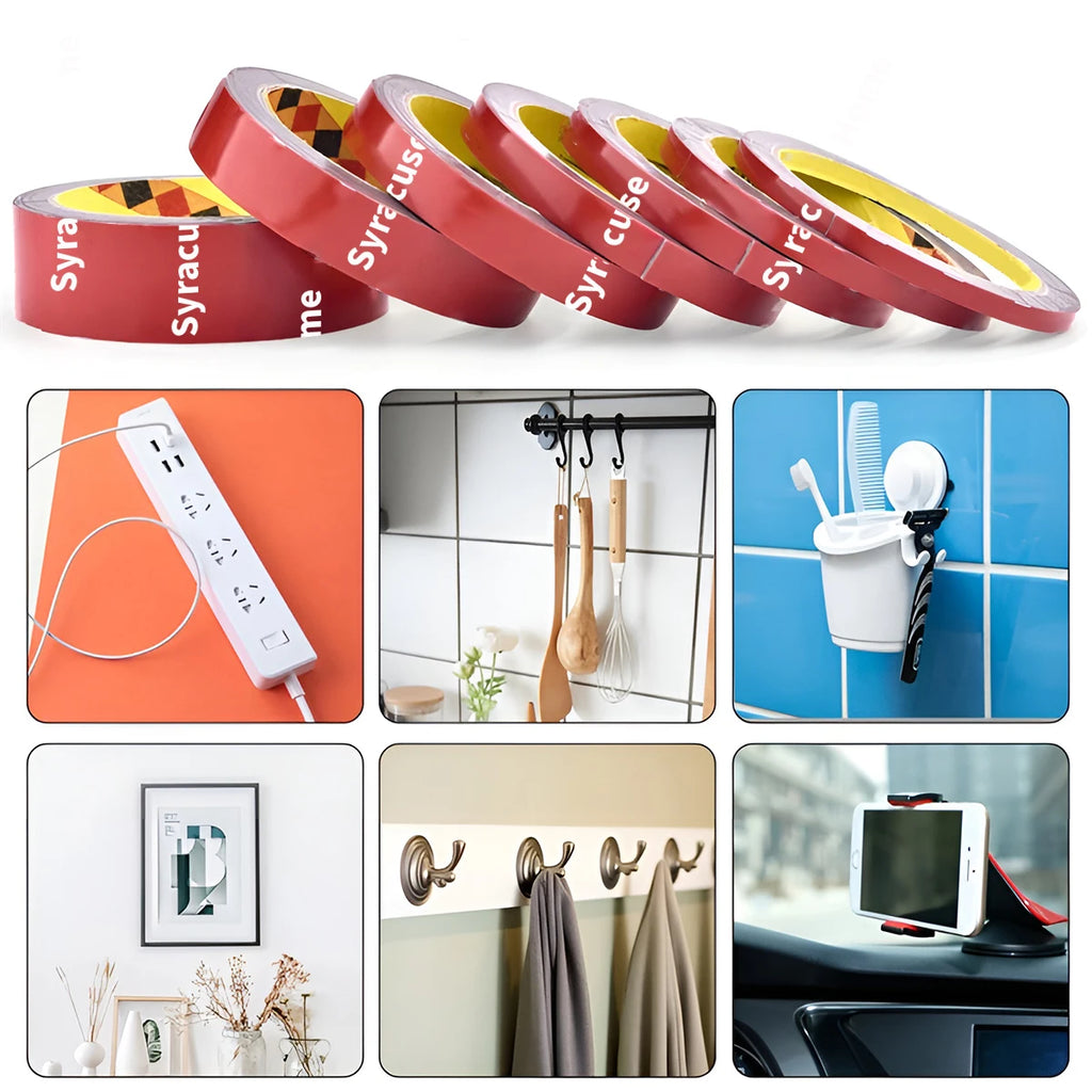 Double Sided Tape Adhesive Car Special Double-sided Tape Indoor Decor Traceless Fixing Sticker Two Face Tape Qme