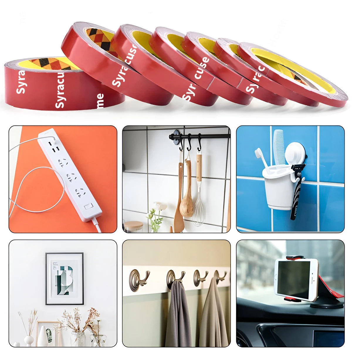 Double Sided Tape Adhesive Car Special Double-sided Tape Indoor Decor Traceless Fixing Sticker Two Face Tape Qme