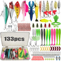 133 Fishing Lures Topwater Bait Rigs Tackle Bass Trout Salmon Qme Type-B 133 pcs
