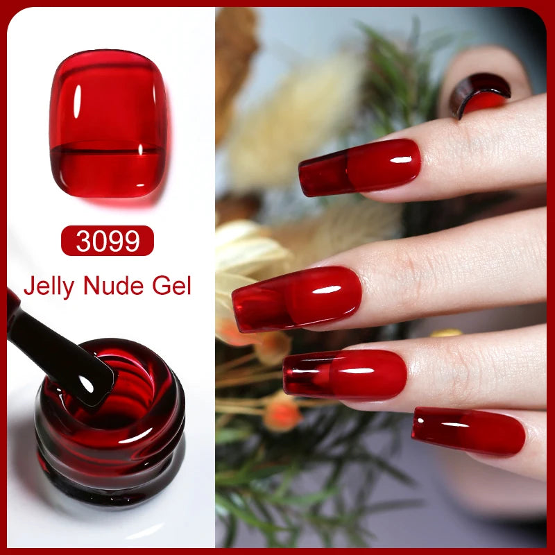 Arte Clavo Transparent Nude Pink Jelly Gel Nail Polish Semi Permanent