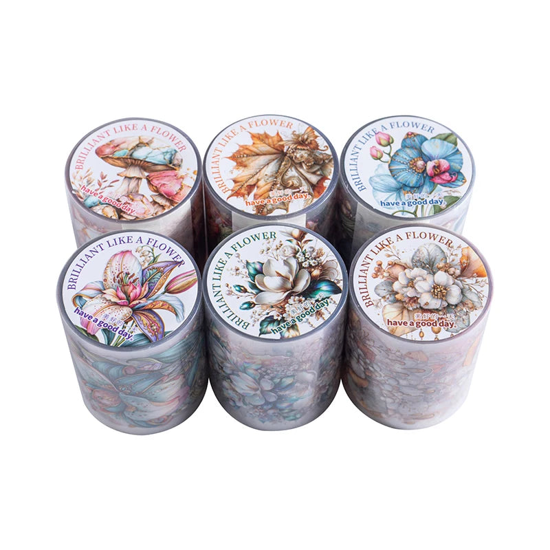 Autumn Vintage Floral Washi Tape, Background Collage Tape for Decorating Greeting Cards, Envelopes and Water BottlesAutumn Vinta Qme ALL