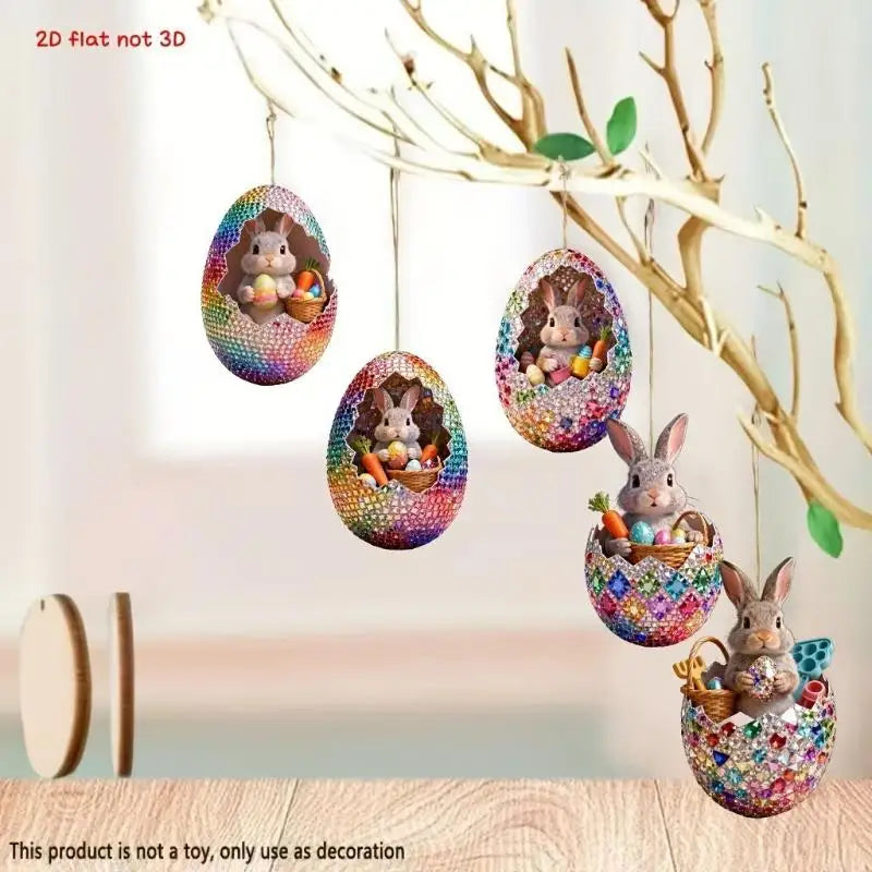 DIY Craft Easter Simulation Egg Decorative Artificial Hanging Qme