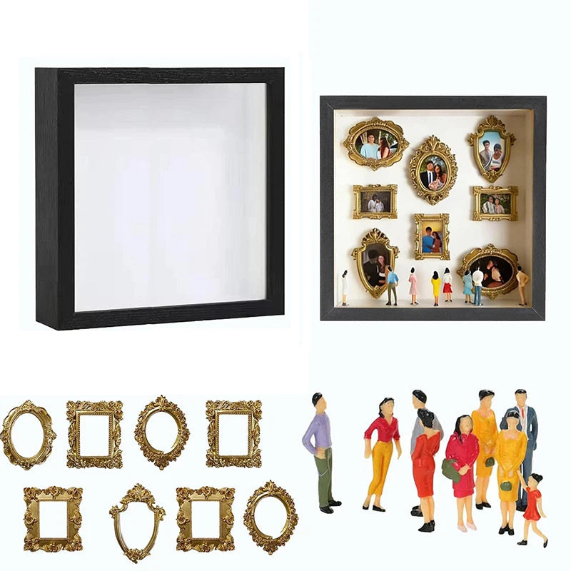DIY Mini Museum Silhouette Box–Celebrate Your Unique Memories In Style, Personalized DIY Photo Family Memory Display Case Frame Qme B