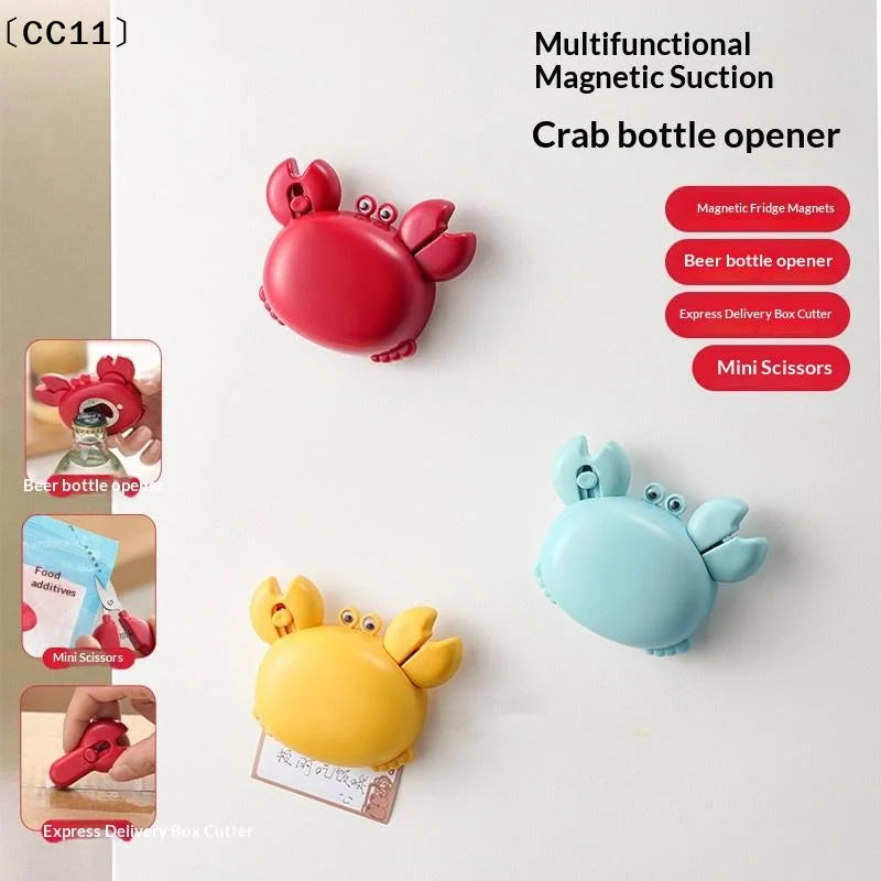 Multi-functional Crab Claw Bottle Opener Magnetic Fridge Mount Qme