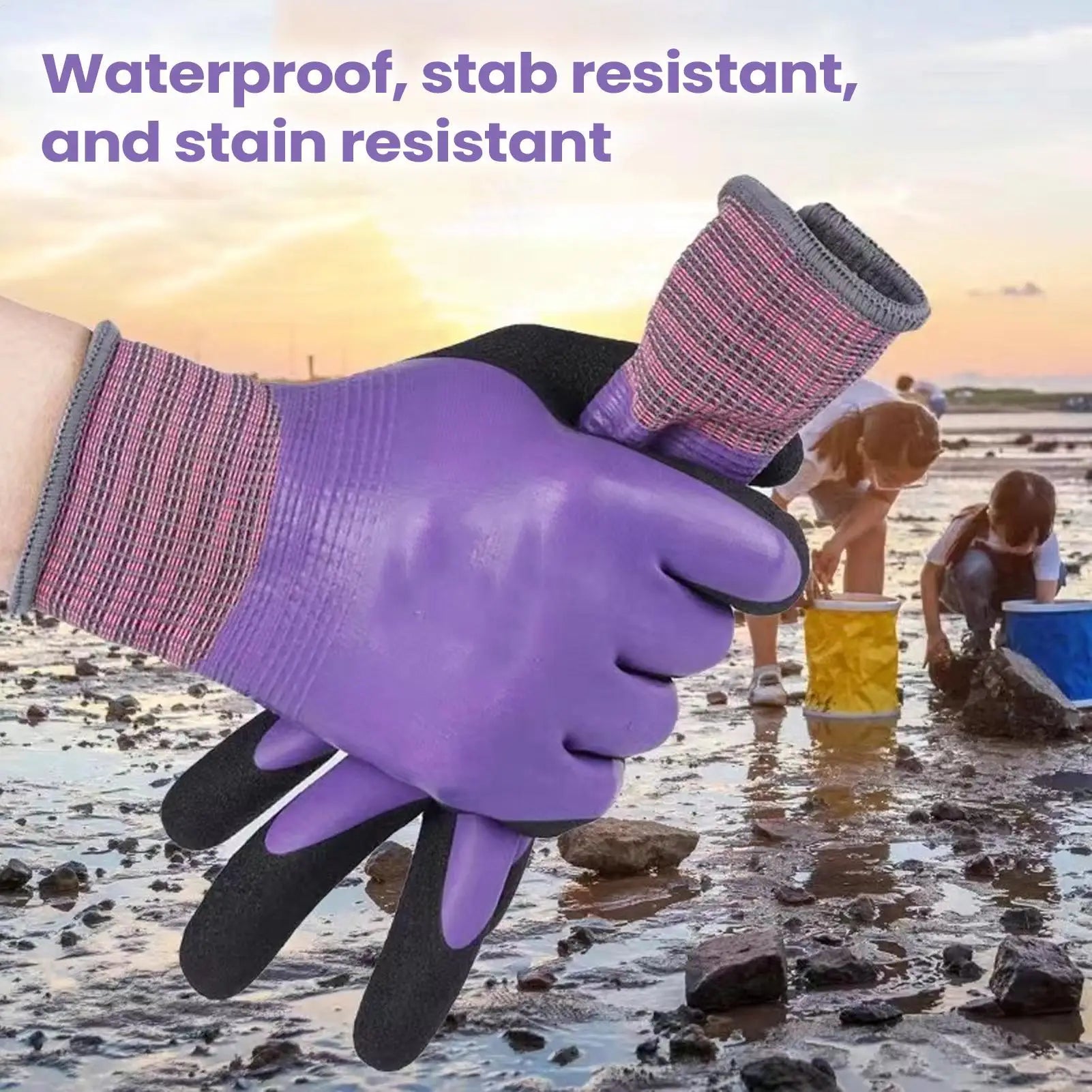 Latex Gloves protective work gloves Safety Work Gloves for Women Work Cleaning Kitchen Cooking Gardening Oven Seafood Qme