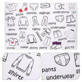 2 Sheets Wardrobe Stickers for Clothing Removable Self Adhesive Clothes Organization Label Decal for Wooden Metal Glass Closet Qme Default Title